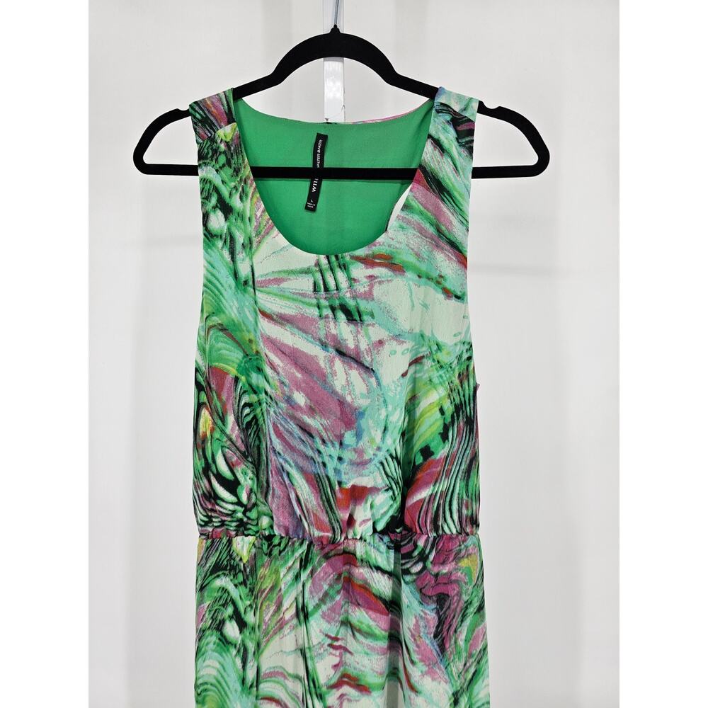 W118 by Walter Baker Womens Sz L Maxi length Dress Sleeveless Bright Floral - Picture 2 of 4